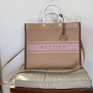 Westie’s purse with acrylic handles- large size bag